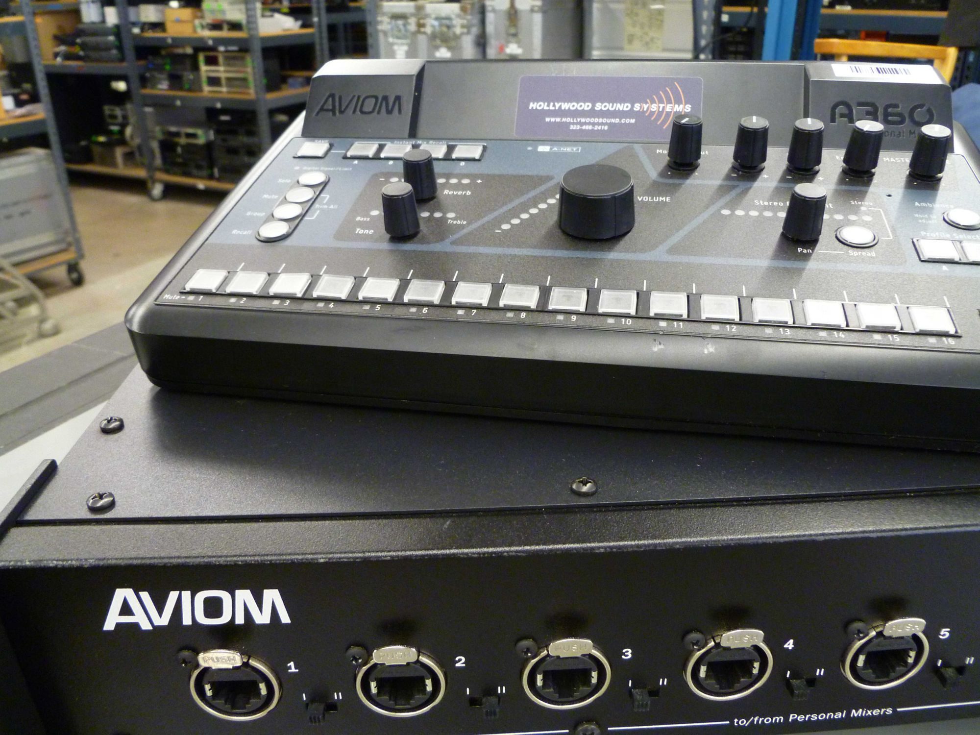 Aviom Personal Monitor Mixing System Rental Hollywood Sound Systems